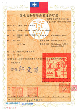 TFDA,衛生福利部醫療器材許可證,德卡,絲瑪雷射系統